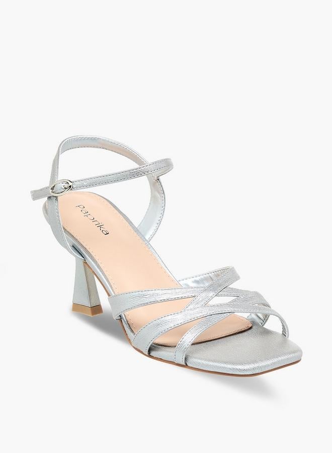 Paprika Women Flared Heel Strap Sandals Ramadan Collection - Image 2